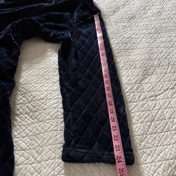 CROFT & BARROW Diamond Quilt House Robe Sz Blue XXL Lounging Lagen Relax Cozy - Picture 8 of 8